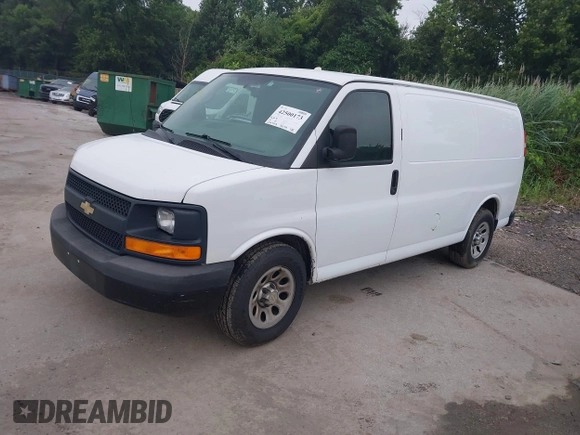 2013 Chevrolet Express Cargo with VIN 1GCSGAFX4D1158758, listed as a IAAI auction lot 42500173 with 235,408 mi miles and . Bid and sale history available at DreamBid. Image 2.