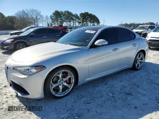 2021 Alfa Romeo Giulia Ti Sport with VIN ZARFAMBN1M7649879, listed as a Copart auction lot 46596065 with 13,808 mi miles and Salvage title. Bid and sale history available at DreamBid. Image 1.