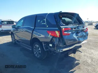 2024 Honda Odyssey EX-L with VIN 5FNRL6H63RB037259, listed as a IAAI auction lot 41665850 with 2,710 mi miles and . Bid and sale history available at DreamBid. Image 3.