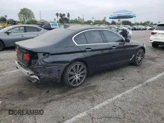 2017 BMW 5 Series 540i with VIN WBAJE5C33HG915675, listed as a Copart auction lot 55857135 with 57,330 mi miles and Salvage title. Bid and sale history available at DreamBid. Image 3.