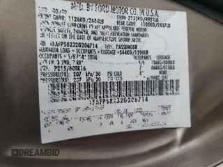 2002 Ford Taurus SE Standard z VIN 1FAFP58232G206714, wystawiony jako Copart lot #45911595 z przebiegiem 150 192 mil mil oraz Szkoda całkowita • Salvage title. Historia ofert i sprzedaży dostępna na DreamBid. Obrazek 14.