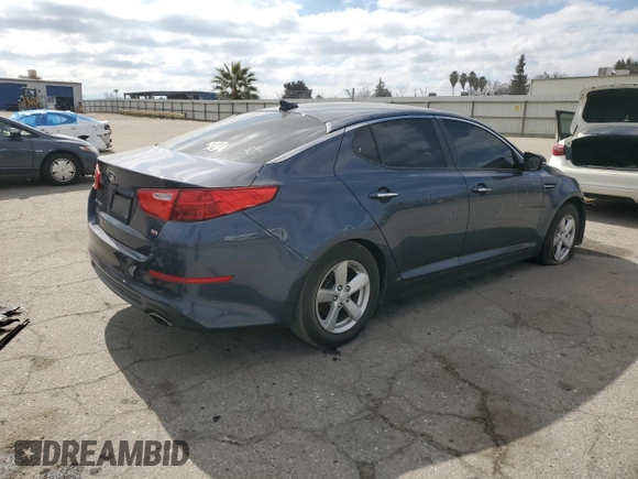 2015 Kia Optima LX with VIN 5XXGM4A74FG452675, listed as a Copart auction lot 46331535 with 82,335 mi miles and Salvage Title. Bid and sale history available at DreamBid. Image 3.