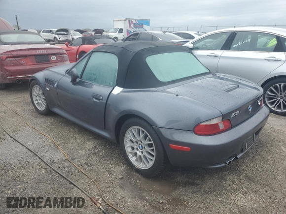2000 BMW Z3 2.8L with VIN 4USCH3348YLF71037, listed as a Copart auction lot 74250604 with 0 mi miles and Non Repairable. Bid and sale history available at carsss.com. Image 2.