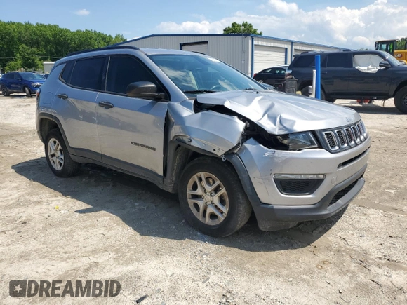 2018 Jeep Compass Sport z VIN 3C4NJDAB7JT484490, wystawiony jako Copart lot #59947885 z przebiegiem 118 363 mil mil oraz Szkoda całkowita • Salvage title. Historia ofert i sprzedaży dostępna na DreamBid. Obrazek 4.