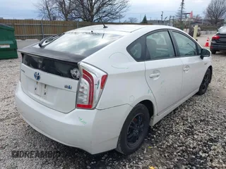 2012 Toyota Prius One with VIN JTDKN3DU6C5398119, listed as a IAAI auction lot 41891618 with 215,294 mi miles. Bid and sale history available at carsss.com. Image 4.