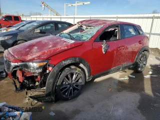 2018 Mazda CX-3 Touring z VIN JM1DKFC78J0319221, wystawiony jako Copart lot #46366445 z przebiegiem 98 364 mil mil oraz Szkoda całkowita • Salvage title. Historia ofert i sprzedaży dostępna na DreamBid. Obrazek 1.