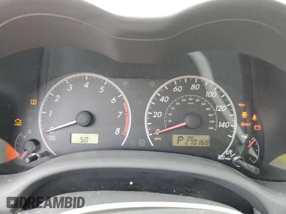 2010 Toyota Corolla with VIN JTDBU4EE9AJ073372, listed as a Copart auction lot 53129175 with 270,168 mi miles and Clean Title. Bid and sale history available at DreamBid. Image 9.