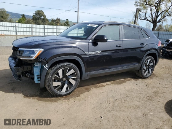2025 Volkswagen Atlas SE with VIN 1V2WE2CAXSC201609, listed as a Copart auction lot 50096175 with 9,408 mi miles and Clean title. Bid and sale history available at DreamBid. Image 1.