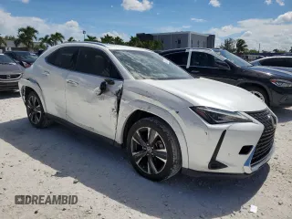 2022 Lexus UX 200 with VIN JTHP3JBH2N2046468, listed as a Copart auction lot 60145295 with 46,107 mi miles and Salvage title. Bid and sale history available at DreamBid. Image 4.