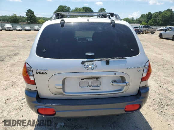 2002 Hyundai Santa Fe GLS with VIN KM8SC13D42U334401, listed as a Copart auction lot 60467854 with 187,404 mi miles and Salvage Title. Bid and sale history available at carsss.com. Image 6.