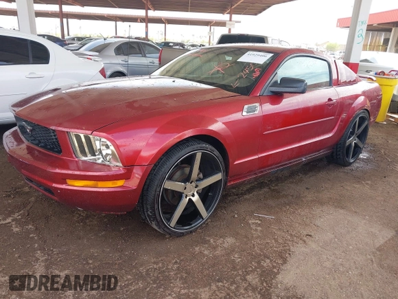 2005 Ford Mustang Deluxe with VIN 1ZVFT80N155245005, listed as a IAAI auction lot 41929406 with 203,176 mi miles. Bid and sale history available at carsss.com. Image 2.