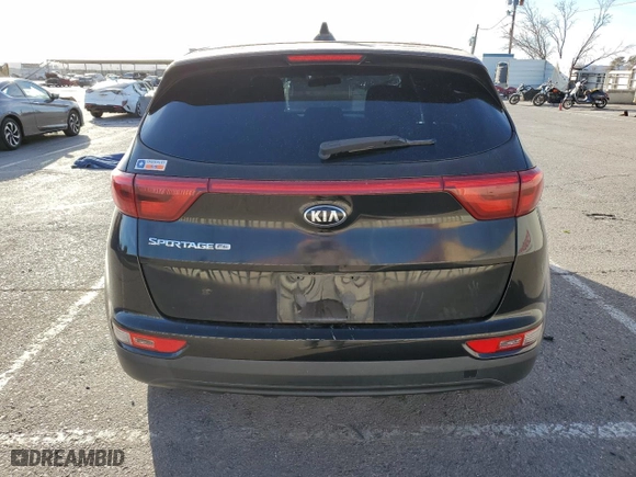 2018 Kia Sportage LX with VIN KNDPM3AC1J7329795, listed as a Copart auction lot 45287325 with 105,371 mi miles and Salvage Title. Bid and sale history available at carsss.com. Image 6.