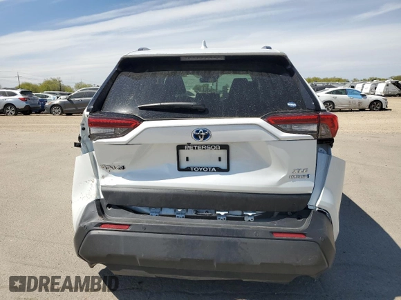 2024 Toyota RAV4 Hybrid XLE Premium with VIN JTMB6RFV7RJ042011, listed as a Copart auction lot 53667735 with 20,846 mi miles and Salvage Title. Bid and sale history available at carsss.com. Image 6.