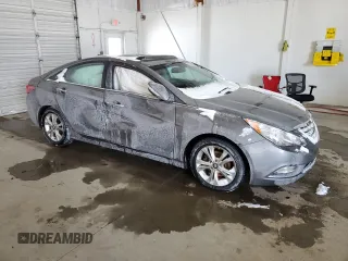 2013 Hyundai Sonata Limited with VIN 5NPEC4AC4DH617813, listed as a Copart auction lot 46164025 with 87,256 mi miles and Salvage Title. Bid and sale history available at DreamBid. Image 4.