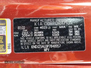 2023 Kia Soul LX with VIN KNDJ23AU3P7848957, listed as a Copart auction lot 48586125 with 18,588 mi miles and Salvage Title. Bid and sale history available at DreamBid. Image 15.