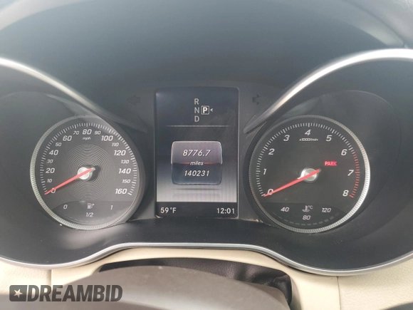 2015 Mercedes-Benz C 300 Luxury with VIN 55SWF4KB7FU081506, listed as a Copart auction lot 55340195 with 140,231 mi miles and Clean Title. Bid and sale history available at carsss.com. Image 10.
