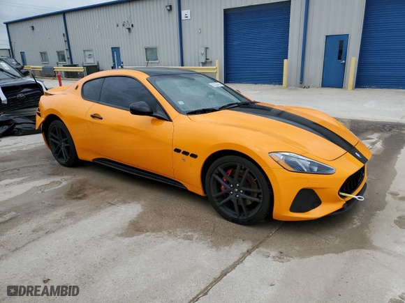 2018 Maserati GranTurismo Sport with VIN ZAM45VLA8J0255867, listed as a Copart auction lot 52229424 with 54,288 mi miles and Salvage Title. Bid and sale history available at carsss.com. Image 4.