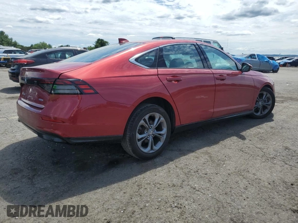 2024 Honda Accord EX-L with VIN 1HGCY2F67RA001054, listed as a Copart auction lot 65442525 with 16,994 mi miles and Salvage title. Bid and sale history available at DreamBid. Image 3.