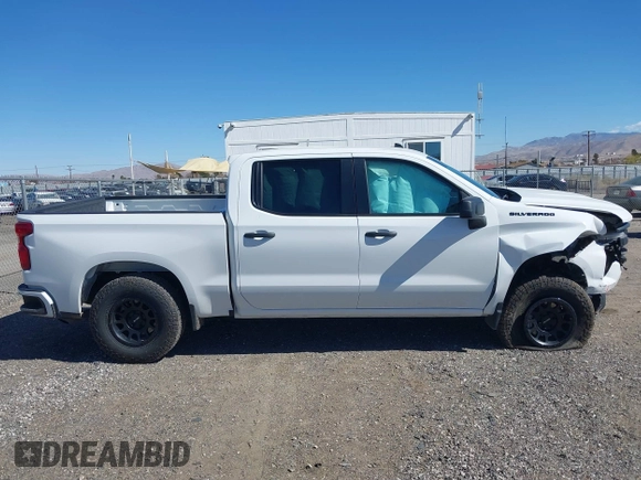 2024 Chevrolet Silverado 1500 Custom with VIN 1GCPABEK7RZ157809, listed as a IAAI auction lot 41632954 with 7,884 mi miles and . Bid and sale history available at DreamBid. Image 13.