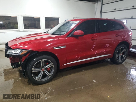 2017 Jaguar F-Pace S with VIN SADCM2BV2HA086296, listed as a Copart auction lot 49041805 with 87,303 mi miles and Salvage Title. Bid and sale history available at DreamBid. Image 1.
