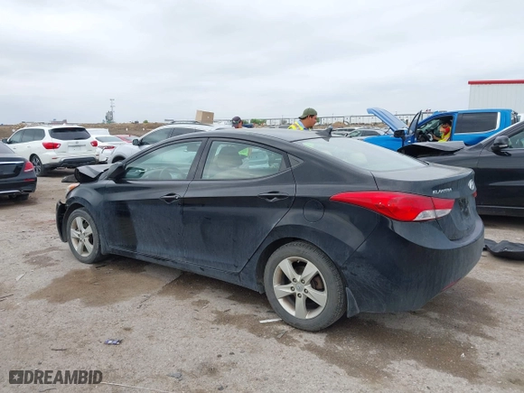 2013 Hyundai Elantra GLS PZEV with VIN KMHDH4AE0DU949943, listed as a IAAI auction lot 41936762 with 79,401 mi miles. Bid and sale history available at carsss.com. Image 3.