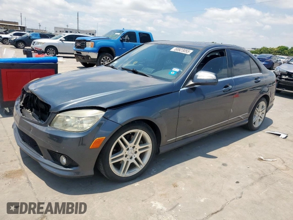 2008 Mercedes-Benz C 300 Sport with VIN WDDGF54X68R021353, listed as a Copart auction lot 58923055 with 143,179 mi miles and Salvage title. Bid and sale history available at DreamBid. Image 1.