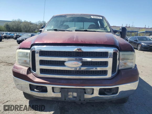 2005 Ford F-250 XL with VIN 1FTSW21P95EA38612, listed as a Copart auction lot 55446725 with Not provided miles and Salvage title. Bid and sale history available at DreamBid. Image 5.