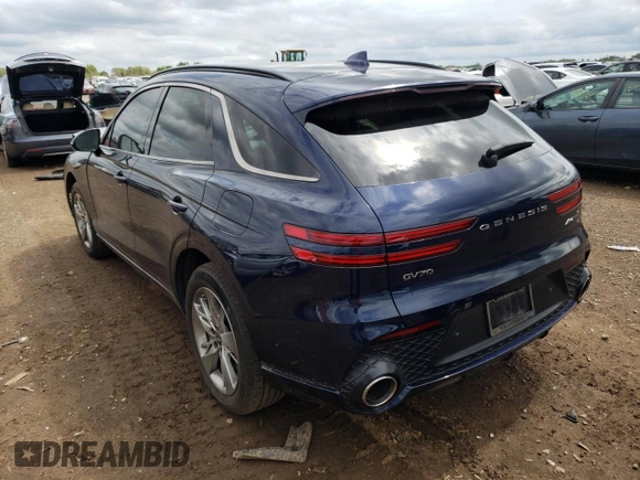 2023 Genesis GV70 Sport with VIN KMUMCDTC1PU080625, listed as a Copart auction lot 69239844 with 21,165 mi miles and Salvage Title. Bid and sale history available at DreamBid. Image 2.