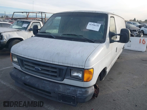 2005 Ford Econoline Cargo with VIN 1FTNE24L95HA86649, listed as a IAAI auction lot 41398220 with 254,721 mi miles. Bid and sale history available at carsss.com. Image 16.