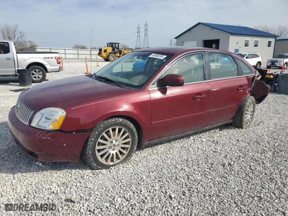 2005 Mercury Montego Premier with VIN 1MEFM42115G603371, listed as a Copart auction lot 48586595 with 142,098 mi miles and Salvage Title. Bid and sale history available at carsss.com. Image 1.