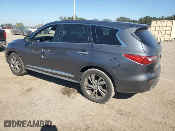 2013 Infiniti JX35 with VIN 5N1AL0MNXDC321819, listed as a Copart auction lot 74062434 with 125,483 mi miles and Salvage Title. Bid and sale history available at carsss.com. Image 2.