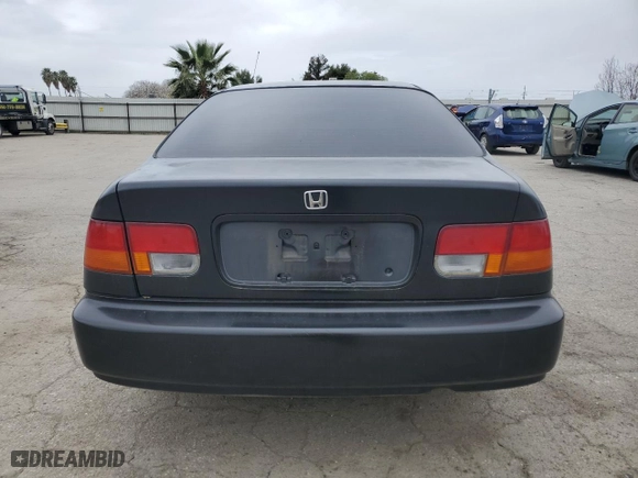 1997 Honda Civic DX with VIN 1HGEJ6229VL065702, listed as a Copart auction lot 48836445 with 198,638 mi miles and Salvage Title. Bid and sale history available at carsss.com. Image 6.