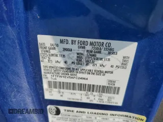 2010 Ford F-150 XL with VIN 1FTFW1EV5AFC24964, listed as a Copart auction lot 59233005 with 212,453 mi miles and Clean title. Bid and sale history available at DreamBid. Image 12.