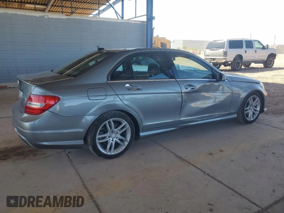 2012 Mercedes-Benz C-Class C 250 Sport with VIN WDDGF4HB5CR240130, listed as a Copart auction lot 53922185 with 121,251 mi miles and Salvage Title. Bid and sale history available at carsss.com. Image 3.