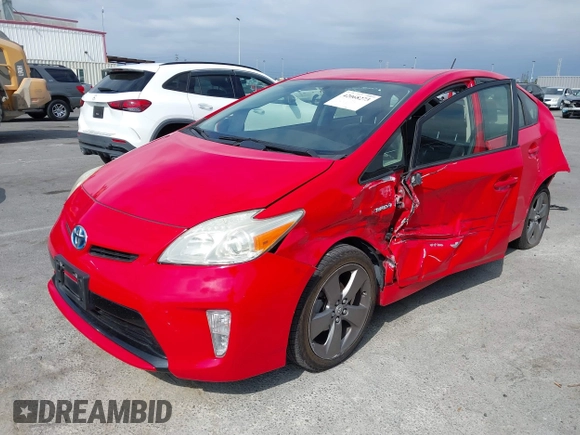 2015 Toyota Prius Four with VIN JTDKN3DU9F0400107, listed as a IAAI auction lot 42068273 with 100,915 mi miles. Bid and sale history available at carsss.com. Image 2.