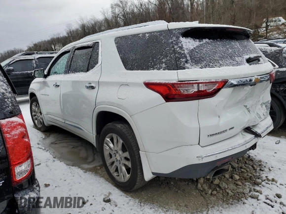 2020 Chevrolet Traverse High Country with VIN 1GNEVNKW1LJ214717, listed as a Copart auction lot 81222304 with 122,915 mi miles and Salvage Title. Bid and sale history available at carsss.com. Image 2.