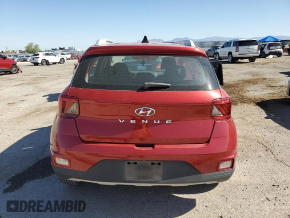 2020 Hyundai Venue SEL with VIN KMHRC8A33LU030429, listed as a Copart auction lot 61128325 with 50,988 mi miles and Salvage title. Bid and sale history available at DreamBid. Image 6.