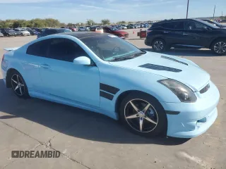 2003 Infiniti G35 Coupe w/Leather with VIN JNKCV54E53M224295, listed as a Copart auction lot 80321014 with 77,603 mi miles and Clean Title. Bid and sale history available at carsss.com. Image 4.
