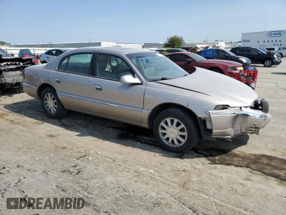 2002 Lincoln Continental with VIN 1LNHM97V22Y699435, listed as a Copart auction lot 66672354 with 216,764 mi miles and Salvage Title. Bid and sale history available at carsss.com. Image 4.