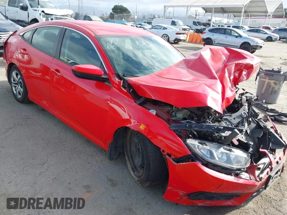 2018 Honda Civic LX with VIN 2HGFC2F58JH542199, listed as a IAAI auction lot 41707383 with 80,698 mi miles and . Bid and sale history available at carsss.com. Image 1.