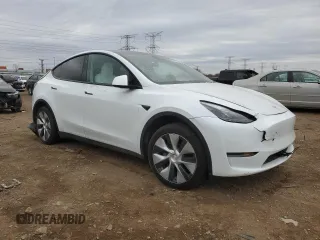 2023 Tesla Model Y Long Range with VIN 7SAYGDEEXPF839677, listed as a Copart auction lot 50845175 with 36,661 mi miles and Salvage Title. Bid and sale history available at DreamBid. Image 4.