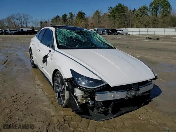 2022 Hyundai Sonata SEL Plus with VIN KMHL44J2XNA220428, listed as a Copart auction lot 45789165 with 20,450 mi miles and Salvage Title. Bid and sale history available at carsss.com. Image 10.