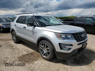 2017 Ford Explorer Sport z VIN 1FM5K8GT9HGB80981, wystawiony jako Copart lot #55249725 z przebiegiem Nie podano mil oraz Szkoda całkowita • Salvage title. Historia ofert i sprzedaży dostępna na DreamBid. Obrazek 4.
