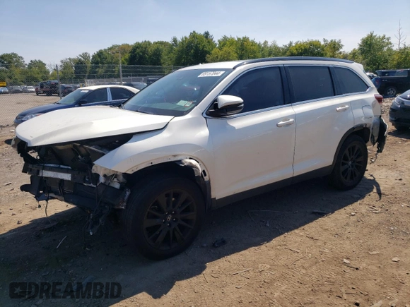 2019 Toyota Highlander SE with VIN 5TDJZRFH8KS604858, listed as a Copart auction lot 69157044 with 119,902 mi miles and Salvage title. Bid and sale history available at DreamBid. Image 1.