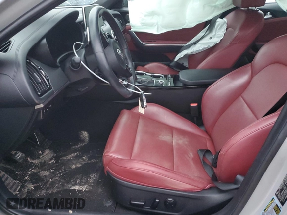 2021 Kia Stinger GT-Line with VIN KNAE15LA0M6091310, listed as a Copart auction lot 43359585 with 47,655 mi miles and Salvage Title. Bid and sale history available at DreamBid. Image 7.