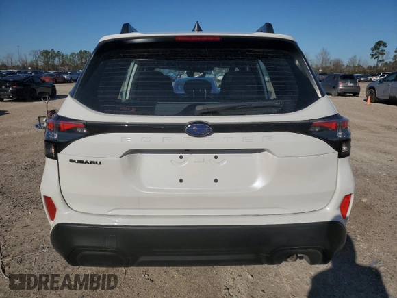 2025 Subaru Forester with VIN JF2SLDAC7SH409814, listed as a Copart auction lot 47240535 with 1,308 mi miles and Salvage title. Bid and sale history available at DreamBid. Image 6.