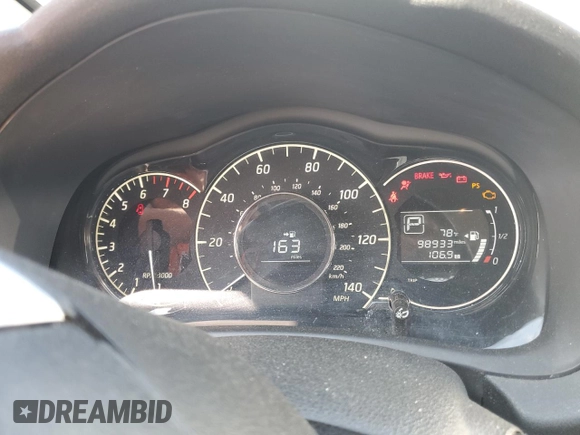 2016 Nissan Note S with VIN 3N1CE2CP4GL354610, listed as a Copart auction lot 56890815 with 98,933 mi miles and Salvage title. Bid and sale history available at DreamBid. Image 9.