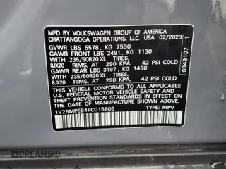 2023 Volkswagen ID.4 S z VIN 1V25MPE84PC015805, wystawiony jako Copart lot #56640665 z przebiegiem 11 252 mil mil oraz Tytuł czysty. Historia ofert i sprzedaży dostępna na DreamBid. Obrazek 12.