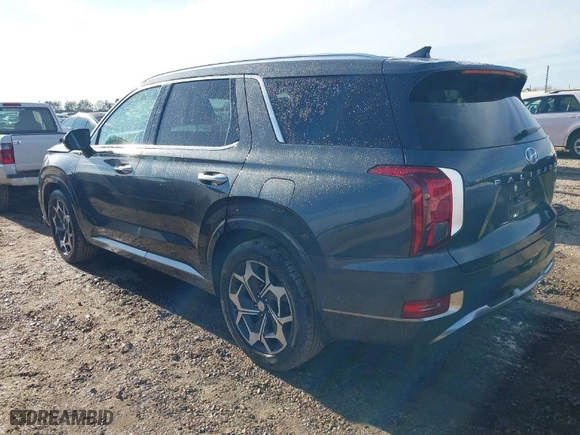 2022 Hyundai Palisade Calligraphy with VIN KM8R74HE0NU448535, listed as a IAAI auction lot 41443753 with 43,822 mi miles. Bid and sale history available at carsss.com. Image 3.