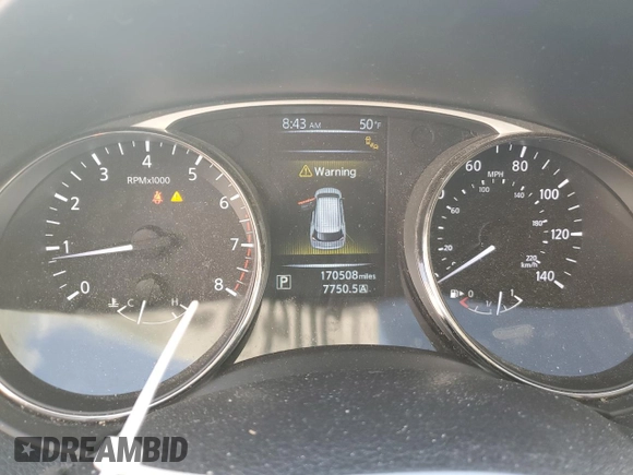 2016 Nissan Rogue SV with VIN KNMAT2MV3GP602356, listed as a Copart auction lot 50409235 with 170,508 mi miles and Salvage Title. Bid and sale history available at carsss.com. Image 9.